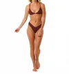 Rip Curl Women's Premium Surf Fixed Triangle Bikini Top In Brown In Burgundy