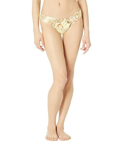 Rip Curl Women's  Playabella Bikini Yellow Tropical Cheeky Hipster Erk1222 In Multi