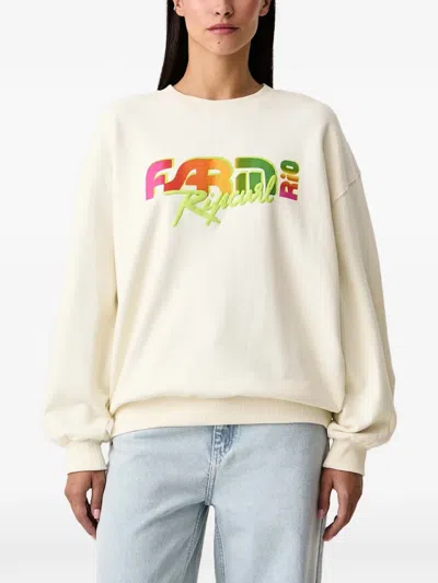 Rip Curl X Farm Rio Air Shred Logo-print Sweatshirt In Neutral