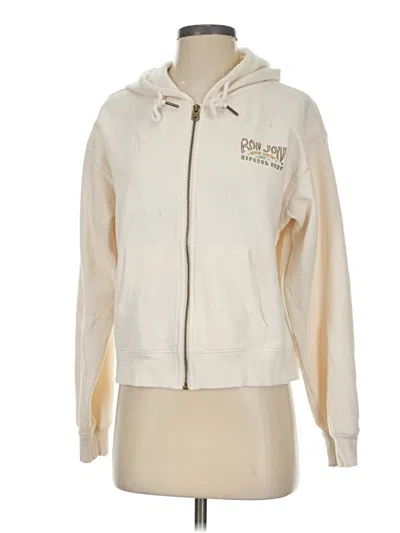 Pre-owned Rip Curl Zip Up Hoodie In Ivory