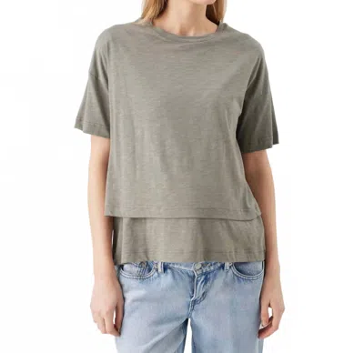 Ripe Claud Nursing Tee In Moss In Gray