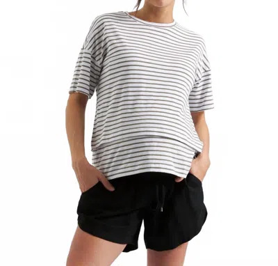 Ripe Claudette Nursing Tee In White/ink In Multi