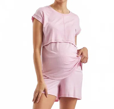 Ripe Dreamy Nursing Maternity Tee In Dusty Pink In Multi