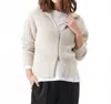 Ripe Layla Zip Through Knit Cardigan In Oat Marle In Gray