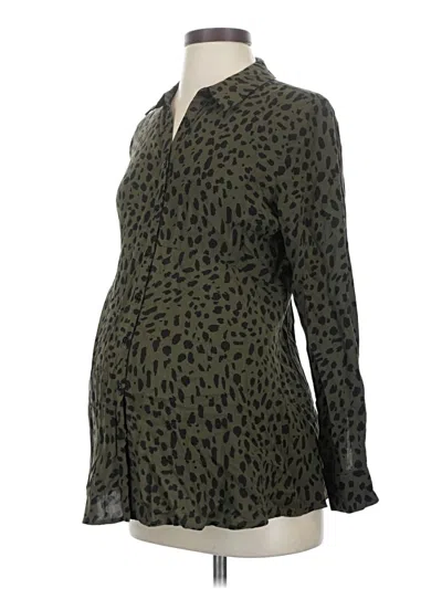 Pre-owned Ripe Long Sleeve Blouse In Green
