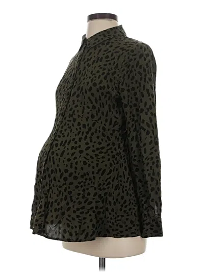 Pre-owned Ripe Long Sleeve Blouse In Green