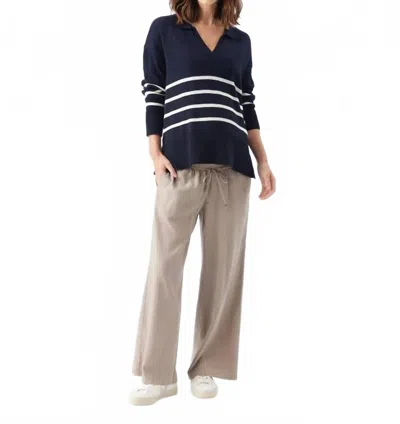 Ripe Lori Nursing Knit Sweater In Navy/white In Blue