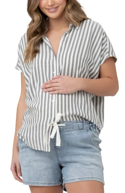Ripe Maternity Ada Relaxed Shirt In White