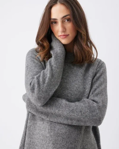 Ripe Maternity Addison Charcoal Nursing Knit Jumper For Maternity And Postpartum In Gray