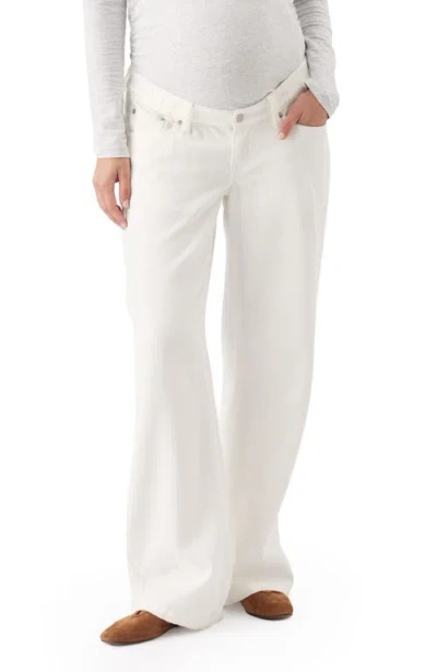 Ripe Maternity Billie Elastic Wide Leg Maternity Jeans In White