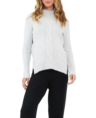 Ripe Maternity Cable Nursing Knit Sweater In Snow