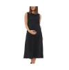 Ripe Maternity Carol Rib A-line Cut Out Dress Black