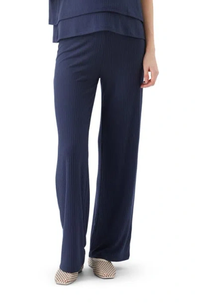 Ripe Maternity Cindy Rib Pant In Blue