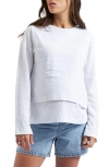 Ripe Maternity Claud Long Slleeve Maternitynursing Top In White
