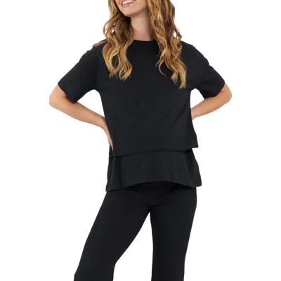 Ripe Maternity Claud Nursing Tee In Black