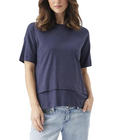 Ripe Maternity Claud Nursing Tee In Blue