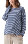 Ripe Maternity Claudette L/s Nursing Top In Blue