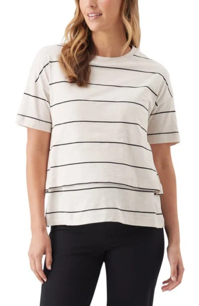 Ripe Maternity Claudette Stripe Nursing Tee In White