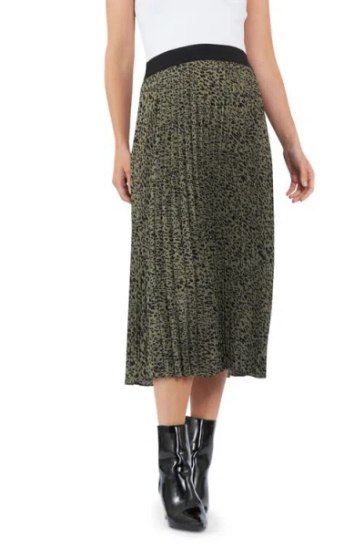 Ripe Maternity Cleo Pleated Midi Maternity Skirt In Multi