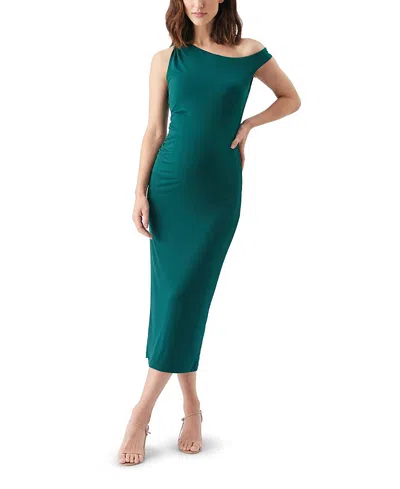 Ripe Maternity Cora Off-shoulder Dress In Green