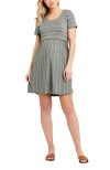 Ripe Maternity Crop Top Nursing Dress In Multi