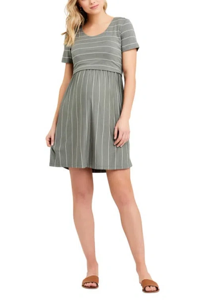 Ripe Maternity Crop Top Nursing Dress In Multi