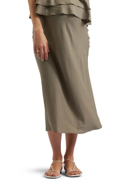 Ripe Maternity Debbie Linen Skirt In Green