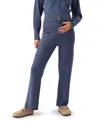 Ripe Maternity Delta Knit Pant In Blue