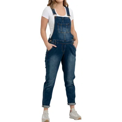Ripe Maternity Denim Overalls In Purple