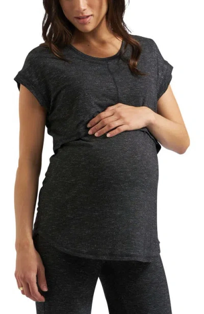 Ripe Maternity Dreamy Nursing Tee In Gray