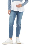 Ripe Maternity Dylan Under The Bump Distressed Straight Leg Maternity Jeans In Black