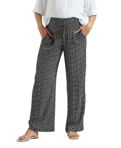 Ripe Maternity Emmy Shirred Pant In Black Natural