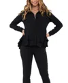 Ripe Maternity Evelyn Peplum Button Up Shirt In Black