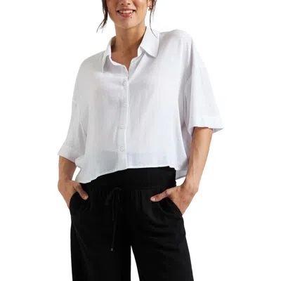 Ripe Maternity Farrah Crop Shirt In Gray