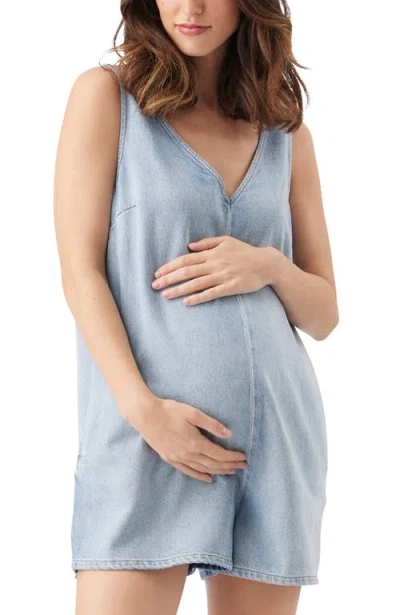 Ripe Maternity Fenix Denim Playsuit In Blue