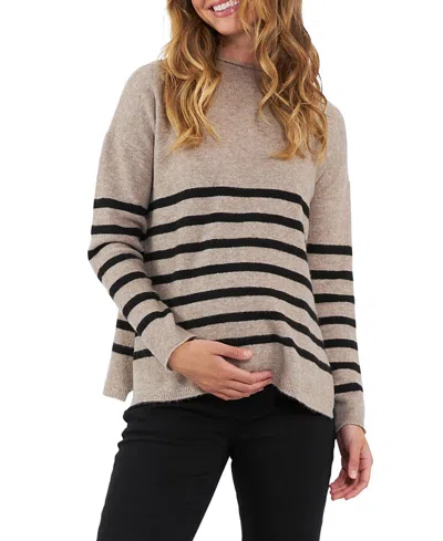 RIPE MATERNITY GERRIE STRIPE NURSING KNIT SWEATER