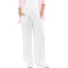 Ripe Maternity Indi Shirred Linen Blend Wide Leg Maternity Pants In White