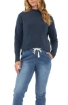Ripe Maternity Jade Crop Nursing Knit Sweater In Blue