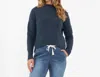 Ripe Maternity Jade Crop Nursing Knit Sweater Denim Marle In Multi