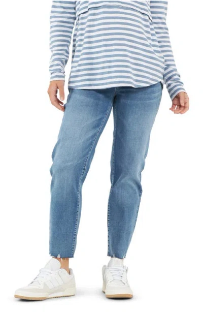 Ripe Maternity Jamie Raw Edge Under The Bump Maternity Jeans In Vintage Wash