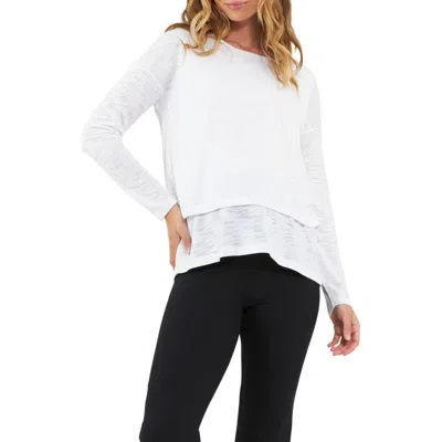 Ripe Maternity Jazmin Long Sleeve Maternity/nursing Top In White