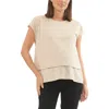 Ripe Maternity Jazmin Layered Nursing Tee Natural In Neutral