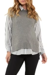 Ripe Maternity Josie Side Split Knit Vest In Grey Marle