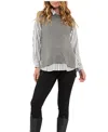 Ripe Maternity Josie Side Split Knit Vest In Grey Marle