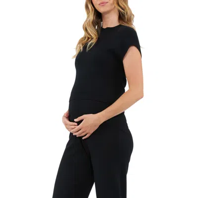 Ripe Maternity Kira Knit Maternity/nursing Top In Black