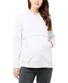 Ripe Maternity Kitty Nursing Hoodie In Arctic Marle