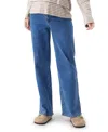 Ripe Maternity Kyle Wide Leg Jean In True Blue Wash In Blue