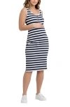 Ripe Maternity Lee Button Down Rib Dress In Black