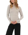 Ripe Maternity Lift Up Nursing Knit Sweater In Stone