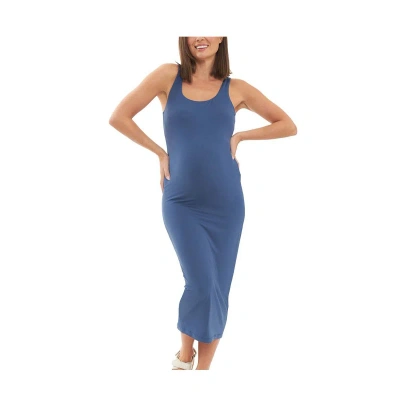 Ripe Maternity Luxe Knit Contour Dress Deep Blue